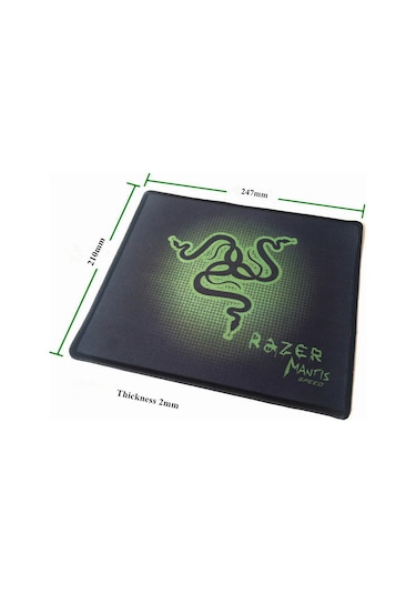 Razer Desenli Baskılı Kaydırmaz Gaming Oyuncu Mouse Pad 25-21 Cm