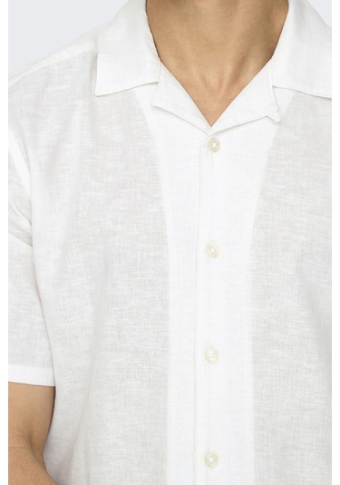 Only & Sons Erkek Gömlek 22025116 Beyaz Beyaz