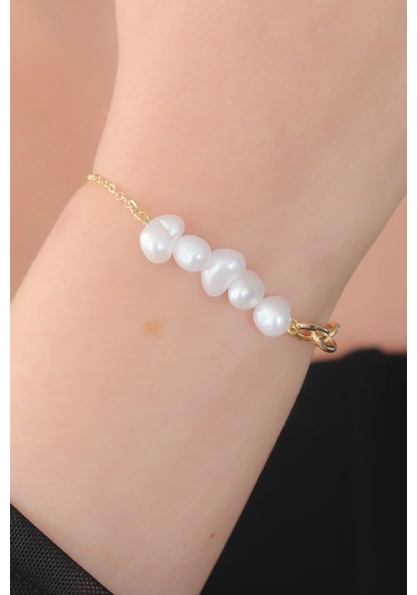 Dodes Dodes Gold Renk İnci Boncuk Model Kadın Bileklik Tg27bb5129 Çok Renkli