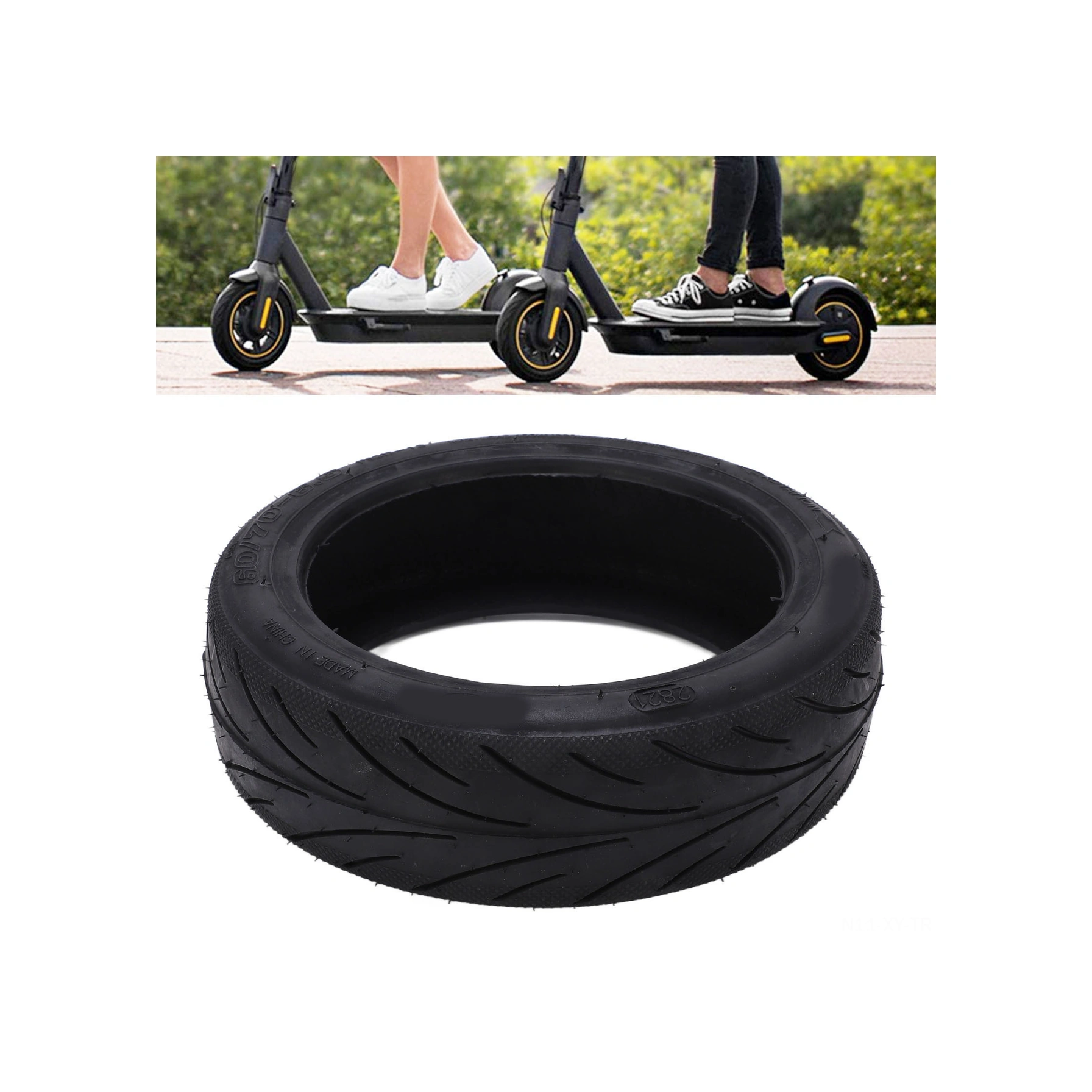Shineyee Ninebot Max G30 Elektrikli Scooter İçin 60/70-6.5 Lastiksiz Vakum Lastik - Dayanıklı Kauçuk, Konforlu Sürüş, 100kg Yük Taşıma