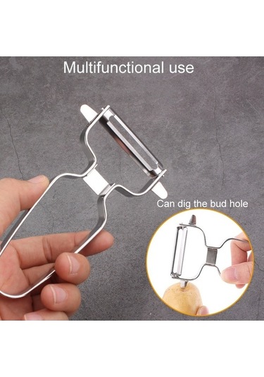 Dancemonkey Cbtx Mutfak Sebze Soyucu Ev Paslanmaz Çelik Parlatıcı, Küçük Ve Pratik Gümüş