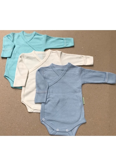 Özdemirlitekstil Bebelino Çıtçıtlı Badi Kruvaze (3'Lü Paket) (456558822) Çok Renkli