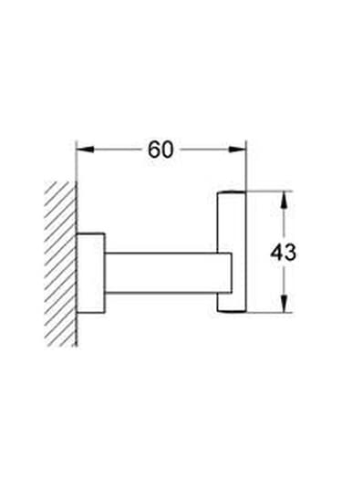Grohe Eurocube Bornoz Askısı - 40511001 Çok Renkli