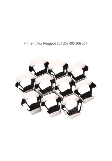 Yaleker Peugeot 206 207 307 308 408 İçin Gümüş Renkli Jant Somun Kapakları, 20 Adet Nilon Plastik, Korozyon Ve Kırılma Koruma, Kolay Kurulum