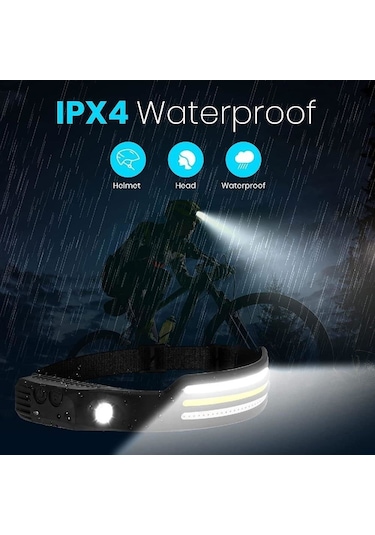 Powerdex Pd-1172 Sensörlü Profesyonel Kafa Lambası Siyah