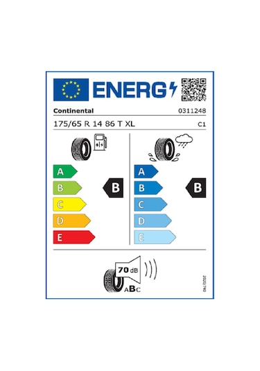 Continental 175/65R14 86T XL Ecocontact 6 Yaz Lastiği 2025