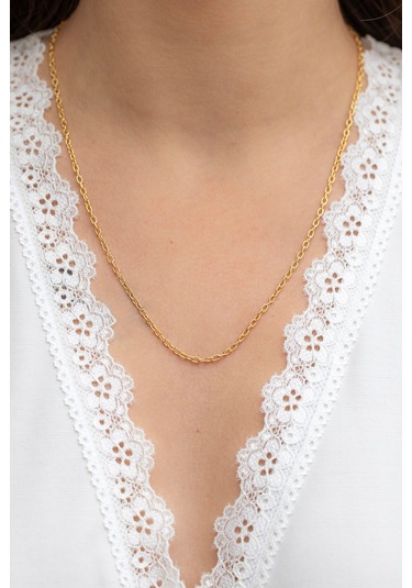 14 Ayar Altın Kadın Zincir Kolye 2.40 Mm