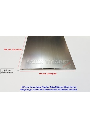 Alüminyum Kapı Eşik Profili 90Cm Parke Profili 10 Cm Genişlik Gri