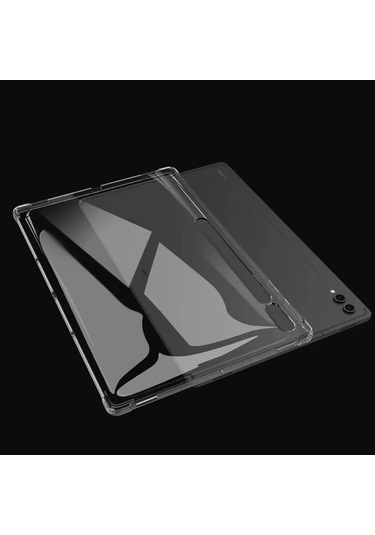 Samsung Galaxy Uyumlu Tab S10 Ultra Sm-x920/ X926 Kılıf 14.6" Şeffaf Shockproof Silikon Arka Kapak