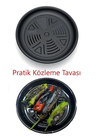 Közmatik Pratik Emaye Közleme Tavası Ocak Ve Mangal Üstü Siyah