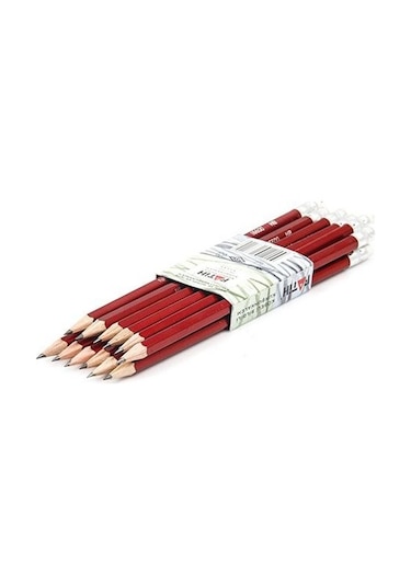 Fatih Köşeli Silgili Kurşun Kalem 12 Adet