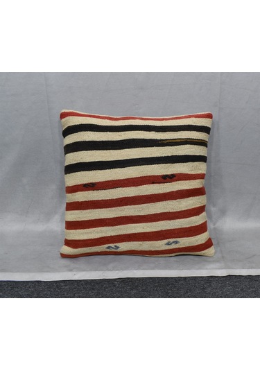 Zehra Abla Halı Yeni El Dokuma Dekoratif Kilim Kırlent Yastık Kılıfı 6705 Çok Renkli