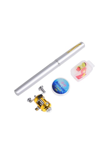 Dianziye Alüminyum Balıkçılık Seti: 1m Kalem Olta, Metal Makara, 25m Misina Ve Aksesuarlar Gümüş