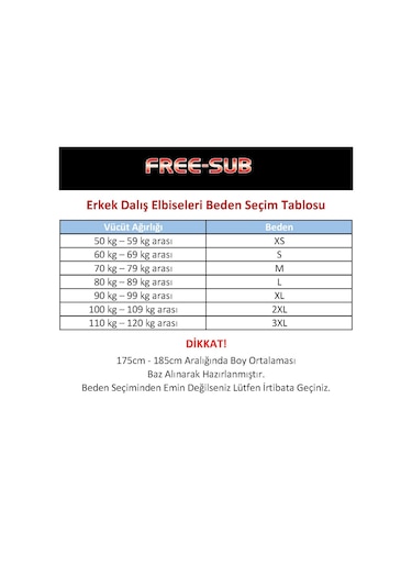 Free-Sub 3mm Thyphoon Siyah Dalış & Sörf Elbisesi Wetsuit Siyah