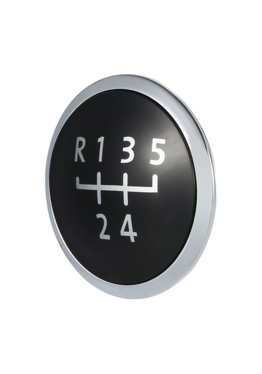Wezone Vw T5 Transporter 2003-2010 İçin 5 Vites Vites Kolu Emblemi Kapak, Siyah-gümüş, 37mm, Dayanıklı Malzeme, Kolay Kurulum Siyah