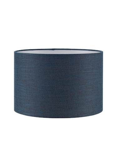 Lacivert Silindir Abajur Başlığı Çap 30 Cm Kumaş A858 Lacivert