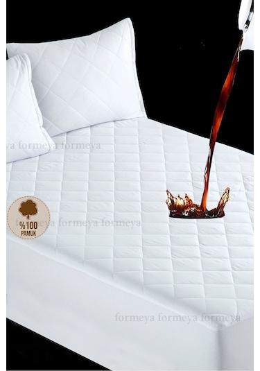 Formeya Kapitone Fitted Su Geçirmez Pamuk Yatak Koruyucu Alez 10 Ebat