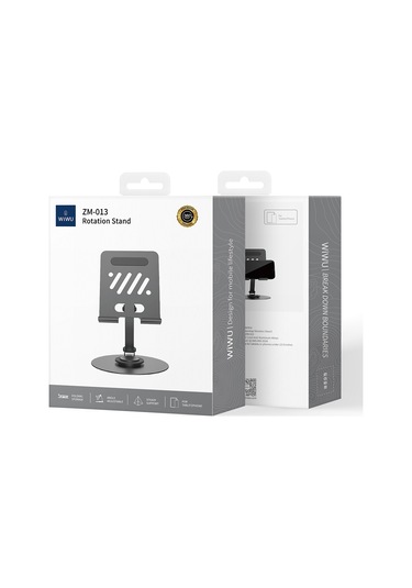 Üniversal Metal Tablet Ve Telefon Standı 360 Derece Dönebilen Katlanabilir Kaymaz Zm-013