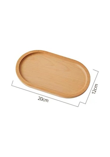 Açık Kahverengi Wıkhostar Ahşap Tatlı Tabağı Sofra Masif Ahşap Yuvarlak Tatlı Tabağı Japon Tarzı Ahşap Tepsi Tabak 56639533