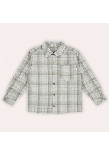 Erkek Çocuk Ekose Desenli Gömlek Açık Haki 2421bk06005-4794 001