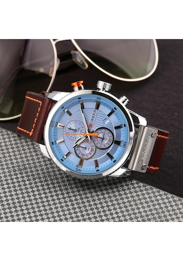 Curren Erkek Moda Pu Deri Spor Kol Saati Günlük Saat Lüks Suya Dayanıklı Kuvars Saat Exquisite Box 2 Ve Exquisite Box İle Diğer