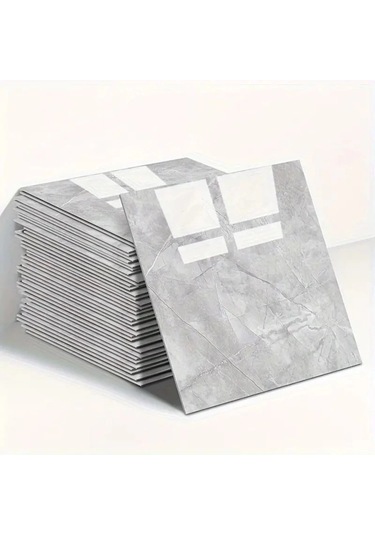 Mermer Desen Duvar Sticker Gri 30 X 30 Cm 1 Adet Çok Renkli