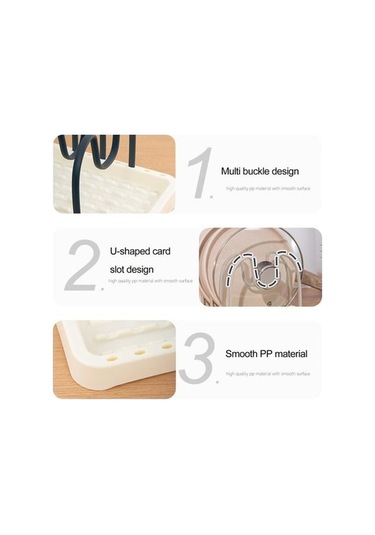 Pazly Yeşil Bulaşıklık Organizatör Çok Fonksiyonlu U Şekli Oluk Tencere Kapağı Drenaj Tutucu Bardak Kurutma Rafı Mutfak Aksesuarları Yeşil