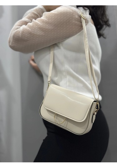 Biçomi Krem Cilt Mossi Çanta Krem