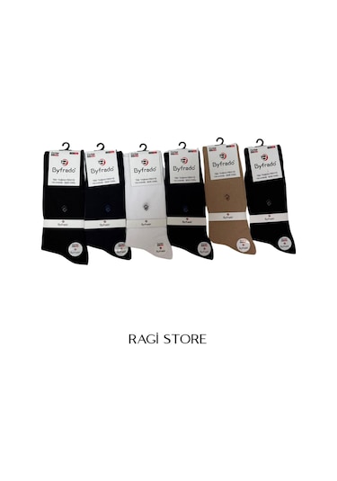 Ragi Store 6'lı Penye Dikişsiz Soket Erkek Çorap Çok Renkli