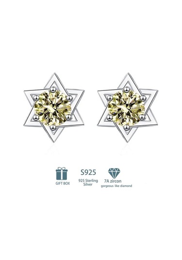 Sarı Tancise Klasik 925 Ayar Gümüş Pembe Sarı 7a Zirkon Küpe Damla Küpe Kadınlar İçin Düğün Parti Hediyeleri G