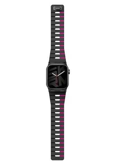 Watch 40mm Skinarma Gemini Serisi Tpu Magnetik Silikon Kordon Siyah-pembe