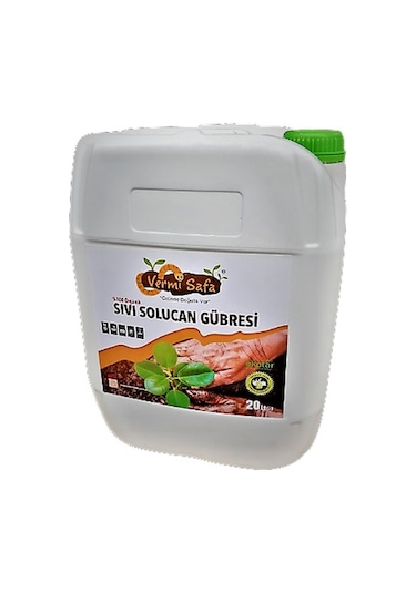 Vermisafa Organik Doğal Konsantre Sıvı Solucan Gübresi 20 L