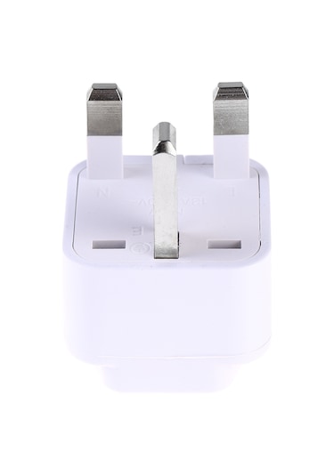 Taşınabilir Evrensel Soket - İngiltere Fiş Güç Adaptörü Seyahat Şarj Cihazı Beyaz
