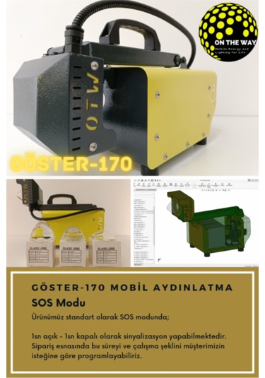 Göster 170 Taşınabilir Mobil Aydınlatma Ünitesi El Tipi Projektör