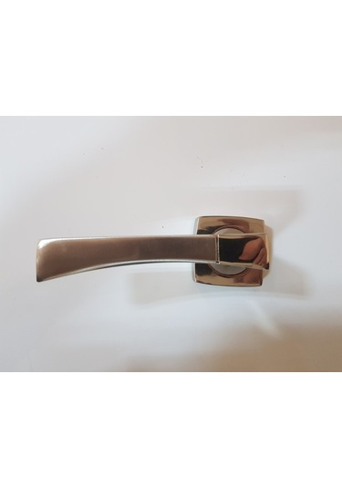 Çelik Kapı Kolu Rozetli Viktorya Nikel Saten Sol