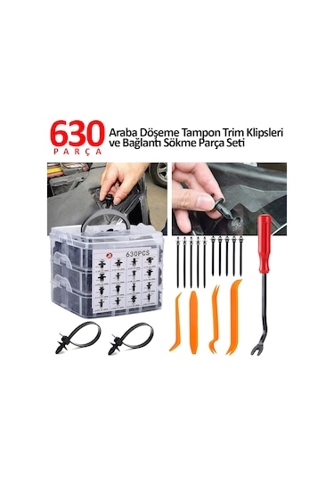 Klips Araba Kapı Tampon Plastik Panel İtme Pim Tutucu 630 Parça N11.3188