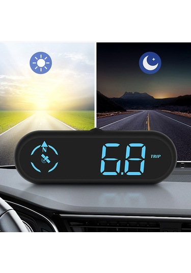 Leezsing Araç Hud Göstergesi - Gps, Hız Ölçer Ve Pusula İle Çok Fonksiyonlu Siyah Gösterge