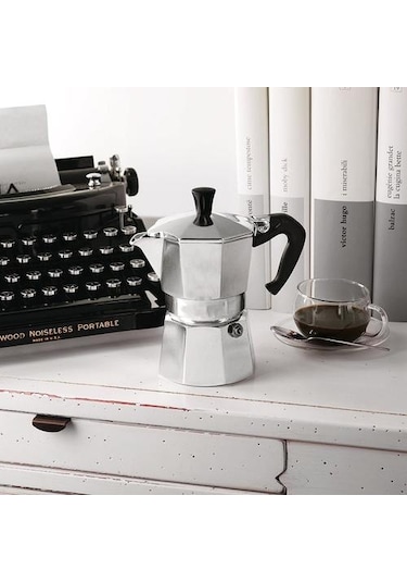 120 Ml İtalyan Moka Cezve Mocha Soba Espresso Kahve Kafeterya Percolator Cezve Gayzer Latte Kahve Makinesi Kahve Tencereler