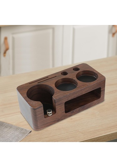 Suntek Kahve Sabotaj Tutucu Ahşap Kahve Sabotaj İstasyonu Tabanı Espresso Cafe Bar Için 51mm 53mm