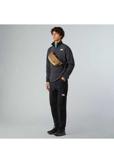 The North Face M Glacier Heavyweight 1/2 Zip Erkek Polar-30512 Koyu Gri