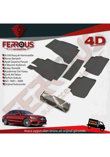 Mercedes C W205 4d Paspas Siyah Verampalı Cepli Bagaj 2015 Ve Üstü