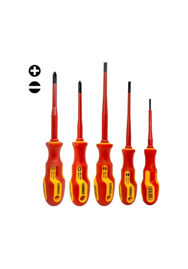 Narex 855101 Slim Serisi Elektrikçi İzoleli Düz/yıldız Tornavida Takımı 5 Parça