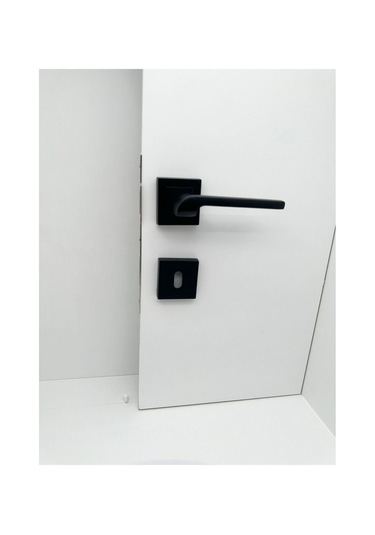 Tutku Siyah Kare Rozetli Oda Kapı Kolu 1 Takım Koldoor