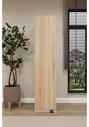 Asra Trend Çok Amaçlı Kiler Dolabı MK-19 %100 MDF Erzak Organizer Dolabı Sonoma