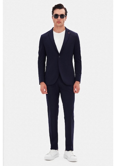 Twn Slim Fit Lacivert Düz Takim Elbise 4ec05e301545m 101