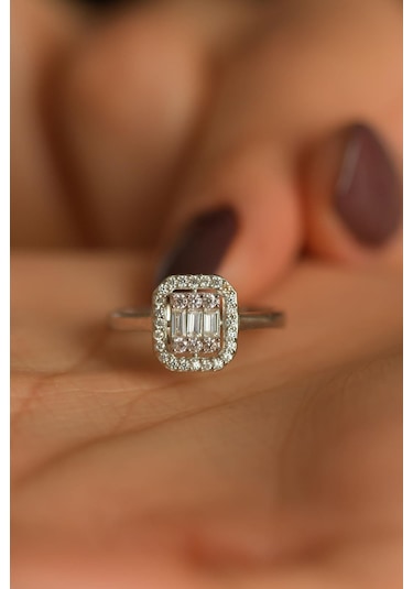 Erdobia 925 Ayar Zirkon Taşlı 3 Sıra Ayarlanabilir Baget Gümüş Yüzük