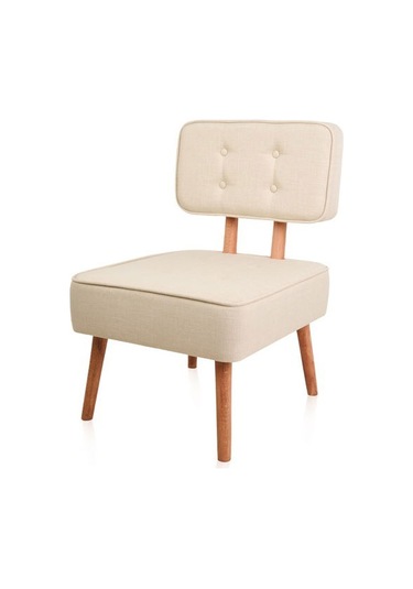 Just Home Kapitoneli Berjer - Krem - 78x59x52 Cm KREM