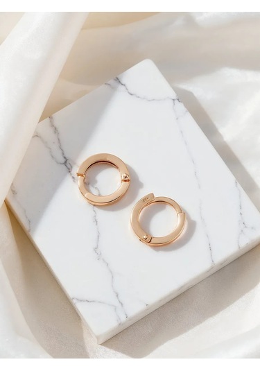 925 Lıght Gümüş Kaplamalı Halka Küpeler 143724656 Altın