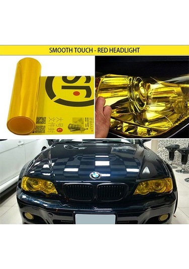 Far Stop Filmi Far Folyosu Sarı Far Çizik Çizilme Engelleyici Folyo 100cm X 30cm