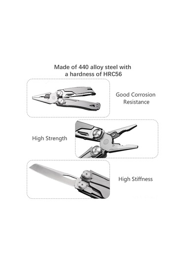 Xindoker Mavi Renkli Paslanmaz Çelik Ve Abs Malzemeli Katlanabilir Çok Amaçlı Alet Seti Açık Mavi